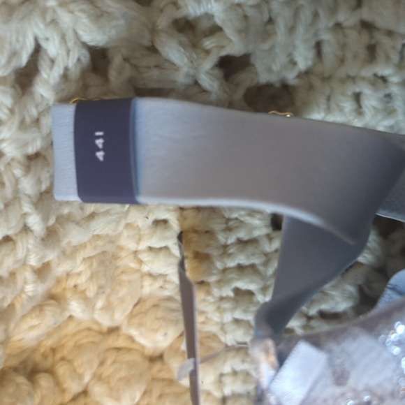 CACIQUE NTW size 44I Bra Boost Balconette blue silver metallic corset style new - Picture 7 of 16